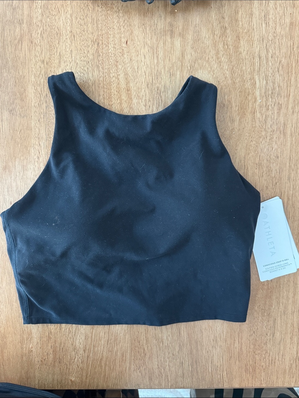 Athleta Black Concious Crop Top (D-DD+)